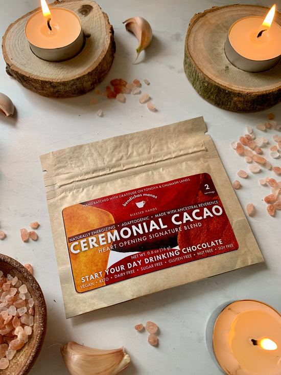 Ritual Cacao ceremony organic drinking chocolate -Open Heart blend -  Integrity Cacao